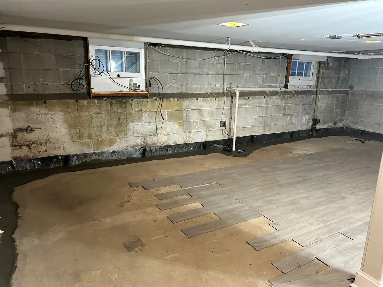 French drain system installation — Long Island