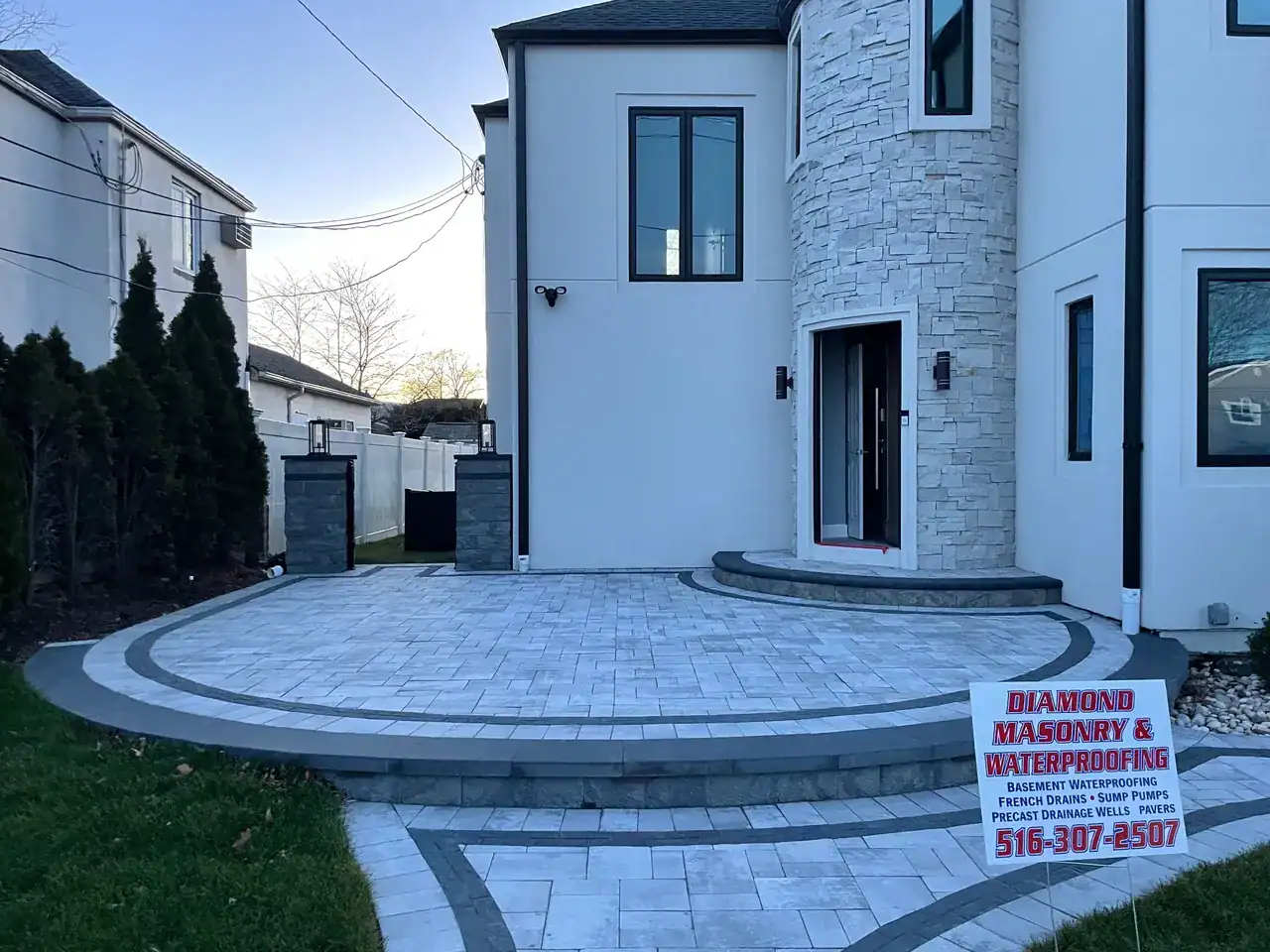 Paver patio installation — Long Island