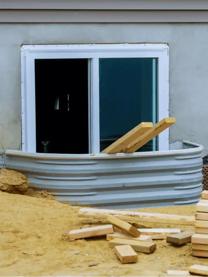 Window well drainage installation — Long Island NY